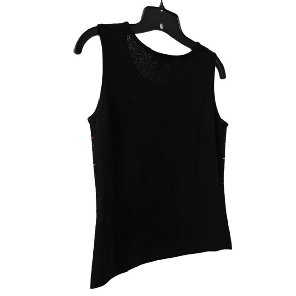 Petite Sophisticate Plaid Scoop Neck Knit Top Vest | NWOT | SP | Blk Red Cream - Picture 11 of 16